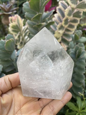 Ponta de Quartzo Cristal com Inclusão
