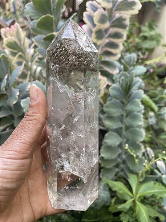 Ponta de Cristal Lodolita Xamã
