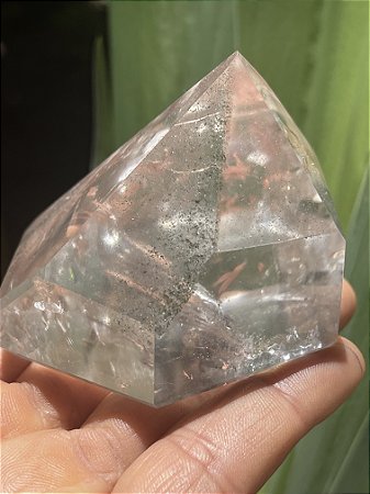 Ponta Cristal Transaprente com Clorita