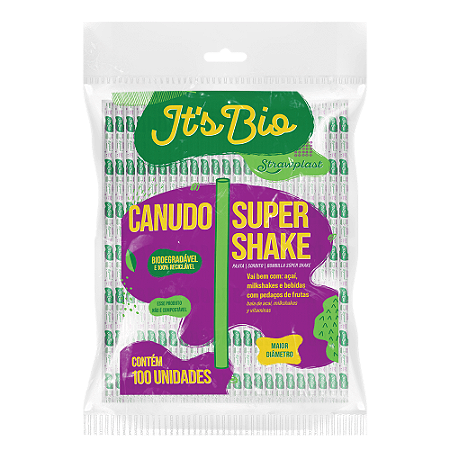 CANUDO BIO SUPER MILK SHAKE 10MM C/ 1500UN - STRAWPLAST