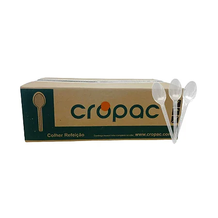 COLHER SOBREMESA 20UN X 50PC C/1000UN CRISTAL - CROPAC