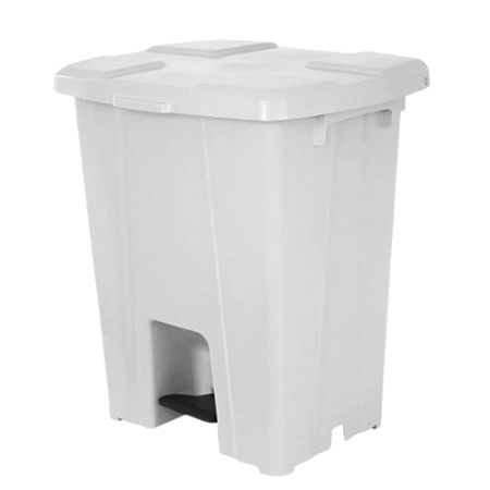 LIXEIRA C/PEDAL 60L BRANCO JSN