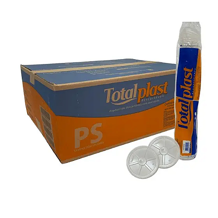 TAMPA P/ COPO TERM 120ML 100UN TOTALPLAST