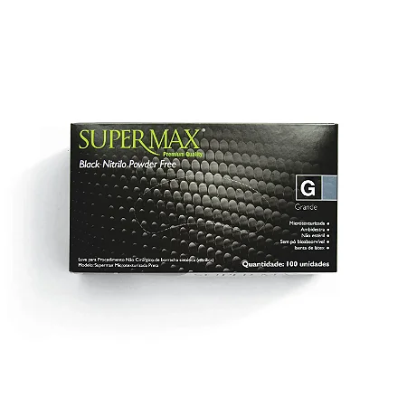 LUVA NITRIL BLACK TAM G SUPERMAX