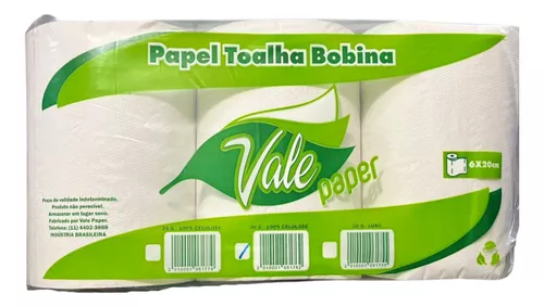 PAPEL TOALHA BOBINA PICOTADO 130M C/ 6UN - VALE PAPER