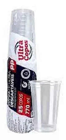COPO 770ML TR LISO 25UN ULTRA
