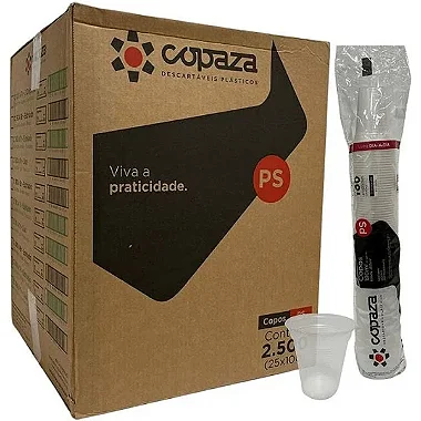 COPO DESCARTAVEL 180ML C/ 100UN ABNT TRANSPARENTE - COPAZA