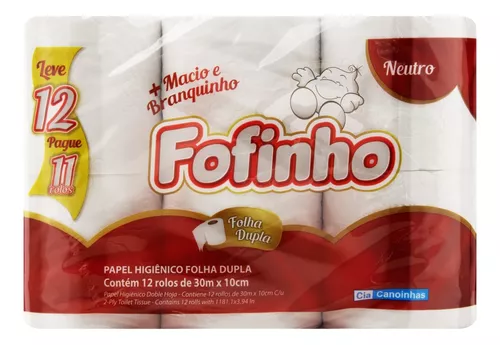 PAPEL HIG FOFINHO F DUPLA 12ROLOS 30M