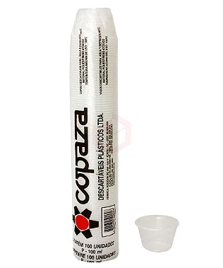 POTE 100ML TRANSPARENTE CAIXA C/ 25 PACOTES 100UN - COPAZA