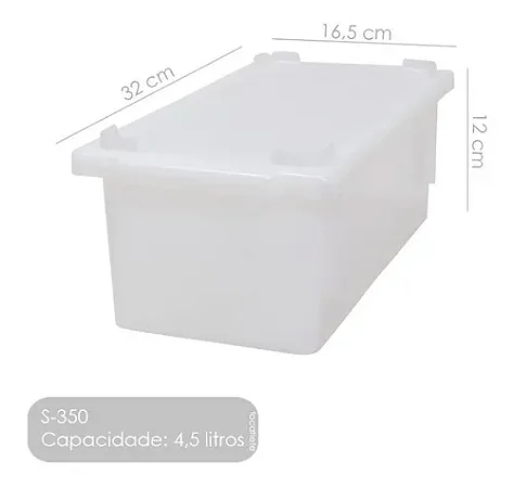 CAIXA S-350 ORG 4,5L BRANCO C/ TAMPA DEKACRON