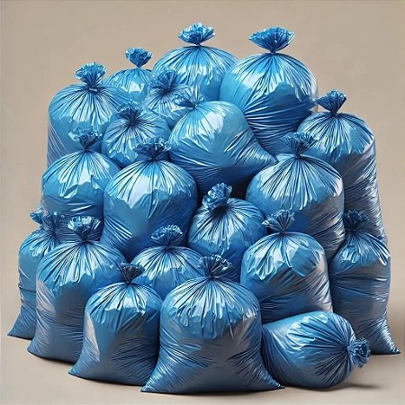 SACO LIXO 30L ROLO 30UN AZUL