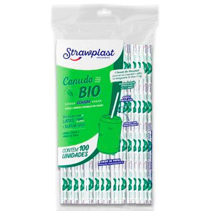 Canudo Bio C/ 3000Un 24CM - Strawplast