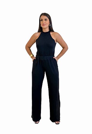 Conjunto  Maria Paes Calça e Blusa Preto