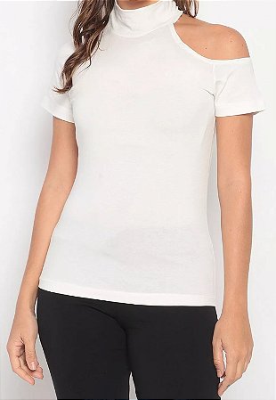 Blusa Maria Paes Ombro Aberto Off White