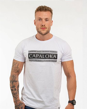 Camiseta branca capa loka premium preto - Capa Loka