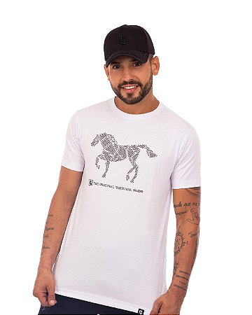 Camiseta branca cavalo the original vaquejada