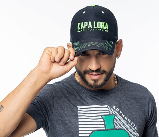 Boné preto verde neon - Capa Loka