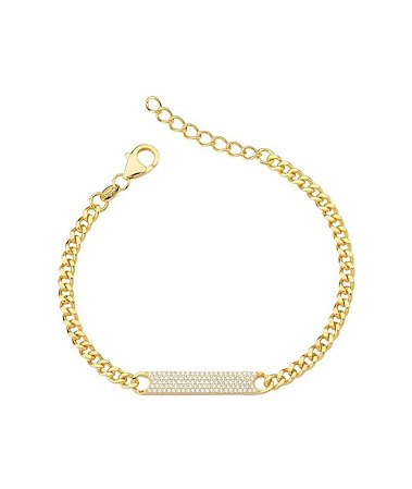 Pulseira em prata 925 com zircônias - escolha a cor
