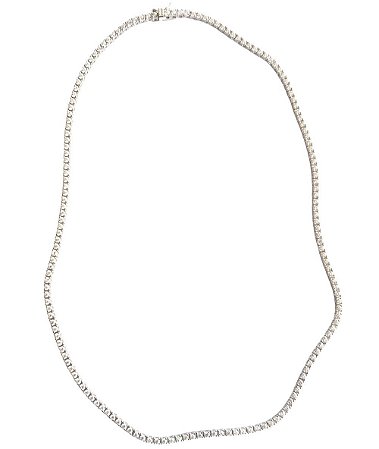 Choker riviera cristal prata 925 com ródio