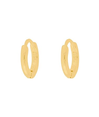 Mini argola em prata com ouro 18K