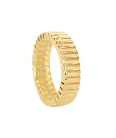 Aliança de frisos ouro 18K