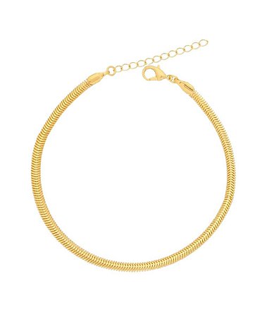 Pulseira snake ouro 18K - escolha a espessura