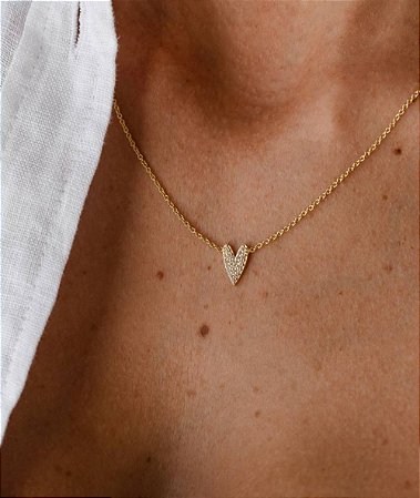 Colar heart ouro 18K