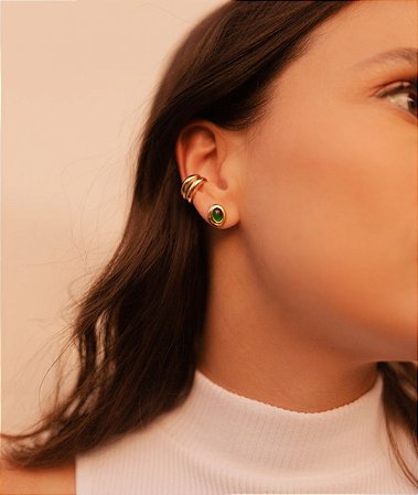 Piercing em prata 925 com ouro 18K