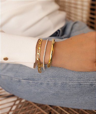 Pulseira Riviera em prata 925 com ródio