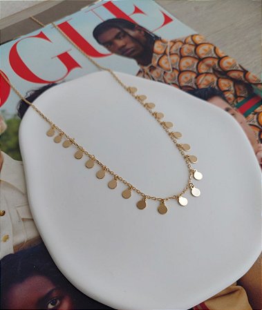 Colar Gypsy em prata com ouro 18K