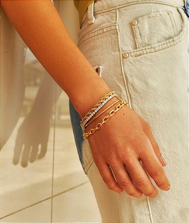 Pulseira fecho cadeado