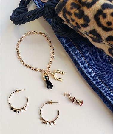 Pingente ferradura ouro 18K