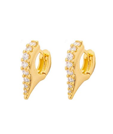 Argola Spike cravejada - escolha a cor