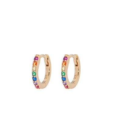 Argolinha rainbow em prata 925 com ouro 18k