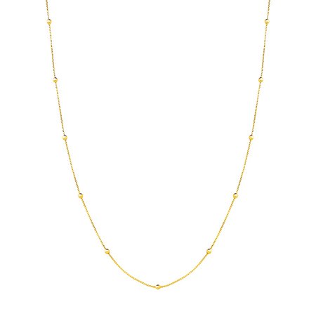 Fio veneziano com bolinhas 70 cm ouro 18K