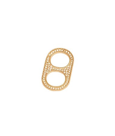 Mini Soda Cap cravejada ouro 18K