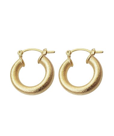 Argola clique fosca ouro 18K - escolha o tamanho