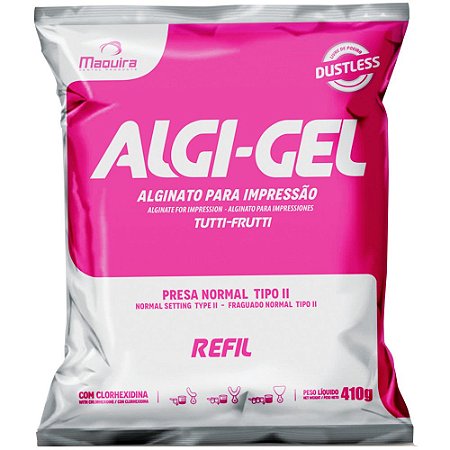 Alginato Tipo II Presa Normal Algi-gel 410 Gramas Maquira