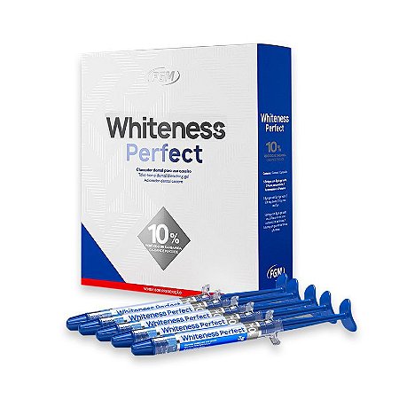 Clareador Whiteness Perfect 10% com 5 Seringas - FGM