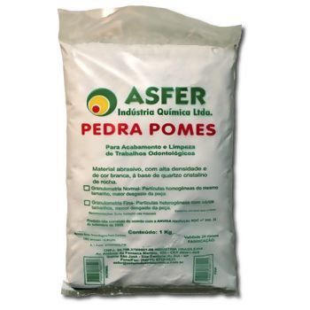 Pedra Pomes Fina C/1kg Dentadura - Asfer