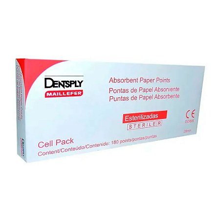 Ponta de Papel Cell Pack 70 C/180un - Dentsply