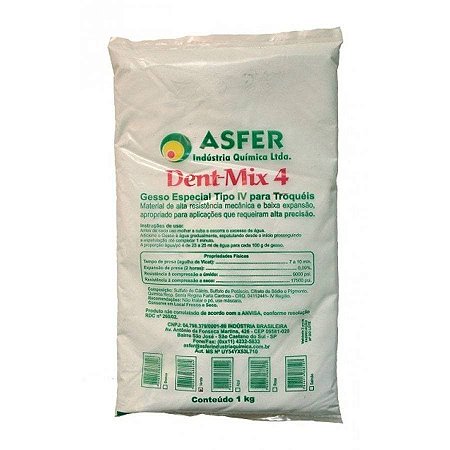 Gesso Pedra Especial DentMix Tipo IV - Asfer