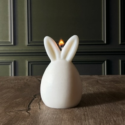 Vela Natural | Páscoa | Ovo de Páscoa Orelhas Retas