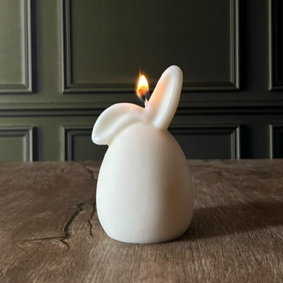 Vela Natural | Páscoa | Ovo de Páscoa Orelha Virada