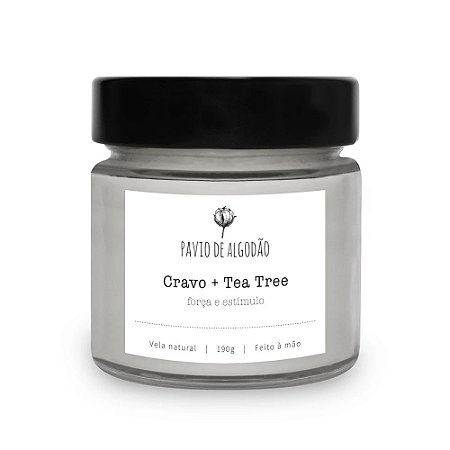 Vela Natural | Cravo + Tea Tree | 190g