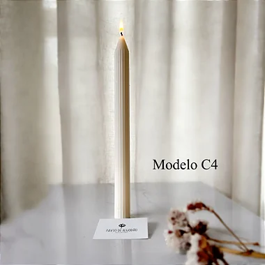 Vela Natural | Castiçal | Modelo C4