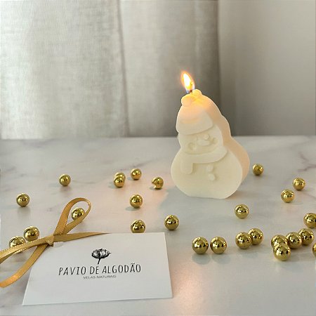 Vela Natural | Boneco de neve