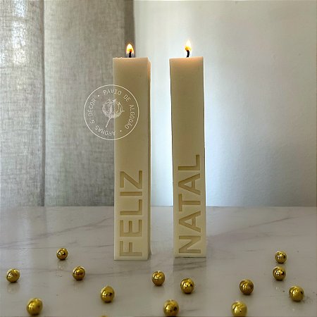 Vela Natural | Kit Intenções | Feliz Natal
