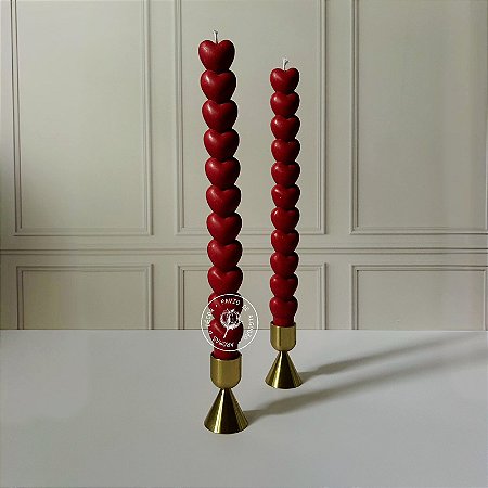 Vela Natural | Castiçal Coração