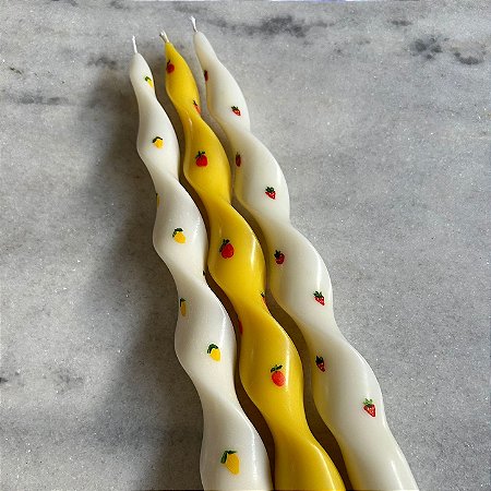 Castiçal | Modelo C5 | Pintada à mão | Frutas